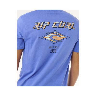 3. Herren RIP CURL Fade Out Icon T-Shirt Blau
