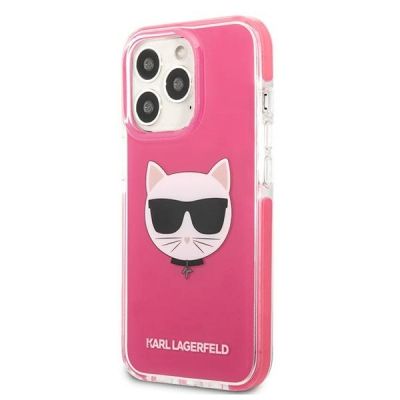 2. Karl Lagerfeld Choupette Head Hülle für iPhone 13 Pro / iPhone 13 - Fuchsia