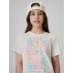 3. Mädchen-T-Shirt mit Aufdruck, regulär, Größe 4F 4FJRAW26TTSHF4325-11S