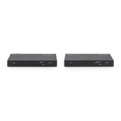 13. HDBaseT KVM-Extender-Kit, 150 m, 4K/60 Hz, USB 2.0, PoC, IR, Schwarz