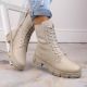 4. Rieker W RKR613 bequeme isolierte Lederstiefelette, beige