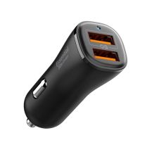 Spigen Essential EV302 30W 2-Port USB-A Autoladegerät – Schwarz