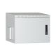 10. Digitus 19" 12U 600x600 Wand-Netzwerkschrank, Volltür, grau, ungeteilt, montiert, IP55, 100 kg