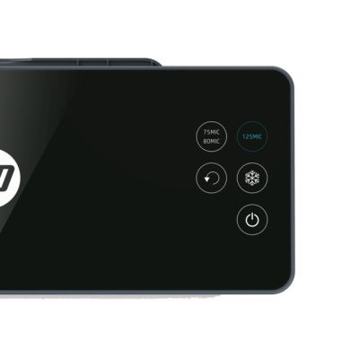 8. HP Laminiergerät PRO LAMINATOR 600 A4, kalt/heiß, Geschwindigkeit 60 cm/min + 15 Laminierfolien: 3x A4, 4x A5, 4x A6, 4x B-Card, schwarz