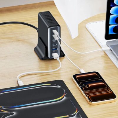 5. Tech-Protect DC160W-GAN 6-Port 160W Wandladegerät – Schwarz