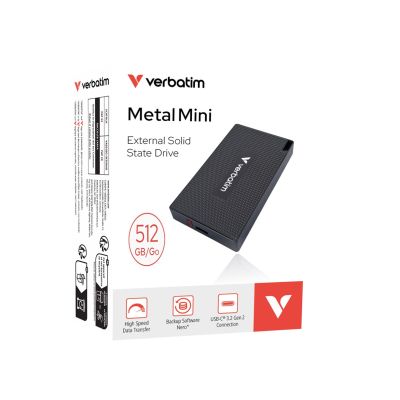 2. Verbatim 32030 Externe SSD 512 GB USB Type-C USB 3.2 Gen 2x2 Grau