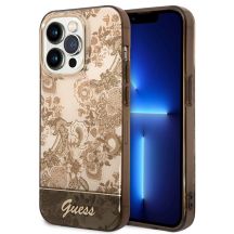 Guess GUHCP14LHGPLHC iPhone 14 Pro 6.1" Ocker Hardcase Porcelain Collection