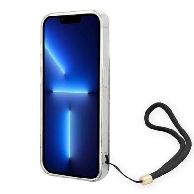 4. Guess GUOHCP14XH4STW iPhone 14 Pro Max 6,7 "braun / braunes Hardcase 4G Print Strap