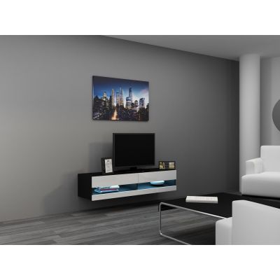 7. TV-Schrank VIGO NEW '140' 30/140/40 schwarz/weiß flach