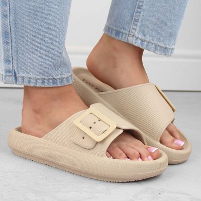 4. Vinceza W JAN308 beige Flip-Flops mit Schnalle