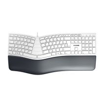 CHERRY KC 4500 ERGO Kabelgebundene deutsche USB-Tastatur Hellgrau