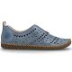2. Rieker M2852-12 Damen-Lederschuhe mit durchbrochenem Muster, blau