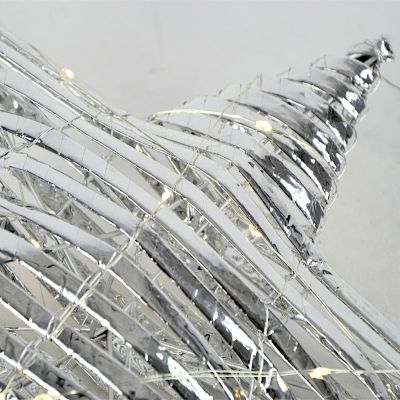 3. DEKORATIVER STERN 20 LED 30 CM SILBER