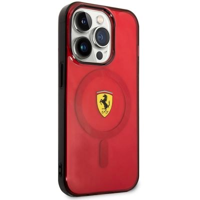 4. Ferrari FEHMP14XURKR iPhone 14 Pro Max 6,7" rot/rot Hardcase Translucent Magsafe