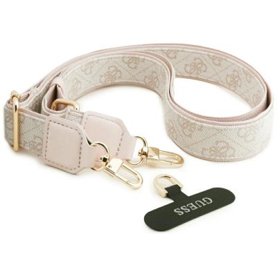 8. Guess 4G Strass Logo & Big Strap Metal Buttons MagSafe Case für iPhone 17 Pro - Pink