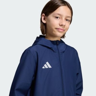 8. adidas Entrada 26 Allwetter-Kinderjacke, marineblau, JZ9103, Größe 116 cm