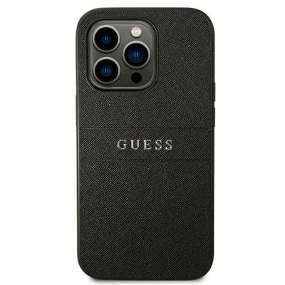 3. Guess Saffiano Strap Case für iPhone 14 Pro - Schwarz