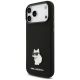 2. Karl Lagerfeld Silicone Choupette Metal Pin Hülle für iPhone 18 Pro Max / 17 Pro Max – Schwarz