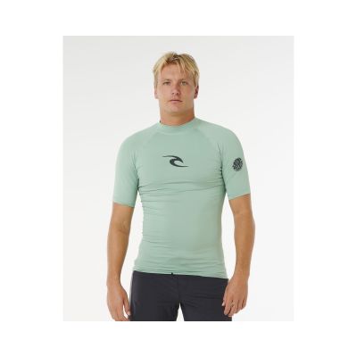 Herren Lycra RIP CURL Waves UPF Perf Kurzarmhemd grün