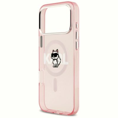 6. Karl Lagerfeld IML Choupette Sketch Logo MagSafe Hülle für iPhone 17 Pro Max - Pink