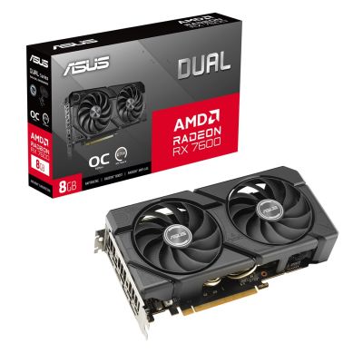 7. ASUS Dual Radeon RX 7600 EVO OC 8GB GDDR6 Grafikkarte