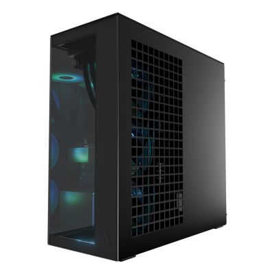 5. Arctic Xtender Schwarz Glasfenstergehäuse ohne GPU-Halterung