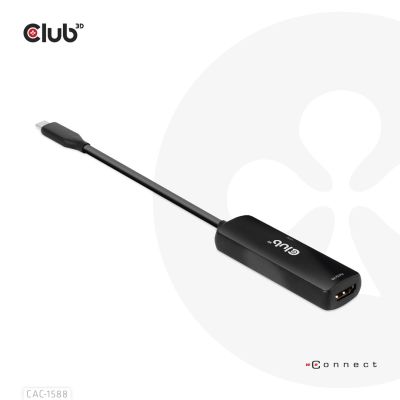 10. CLUB3D CAC-1588 Kabeladapter 0,17 m USB Typ-C HDMI Schwarz