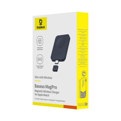 11. Baseus MagPro 2,5W magnetisches induktives Ladegerät für Apple Watch - Schwarz