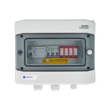 Hermetische IP65 EMITER-Wechselstromanschlussverteileranlage mit Dehn-Überspannungsableiter Typ 2, 10 A 3-F, FI-Schutzschalter Typ A 40 A/300 mA