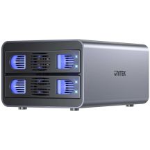 Unitek RAID-Gehäuse für SATA-Festplatten 2,5"/3,5", 4 Modi, 40 TB, USB-C 10 Gb/s