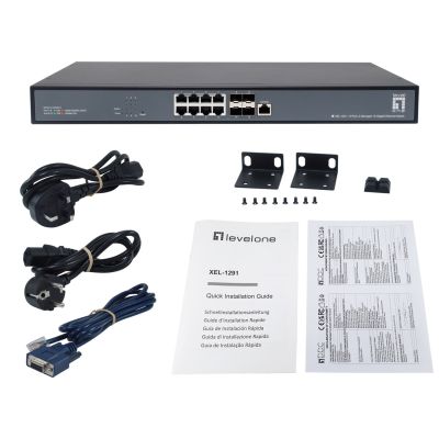 6. LevelOne XEL-1291 Managed L3 10G Ethernet (100/1000/10000) 1U Schwarz