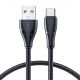 Joyroom Surpass Series A11 USB-A / USB-C 3A Kabel 1,2 m - Schwarz