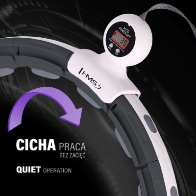 12. Magnetisches Hula-Hoop-Set Schwarz HHM15 mit HMS-Zähler + Schlankheitsgürtel BR163 Rot