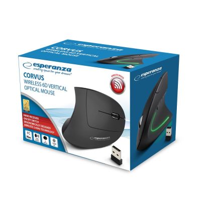 11. ESPERANZA Drahtlose Vertikalmaus 2,4 GHz Corvus EM133