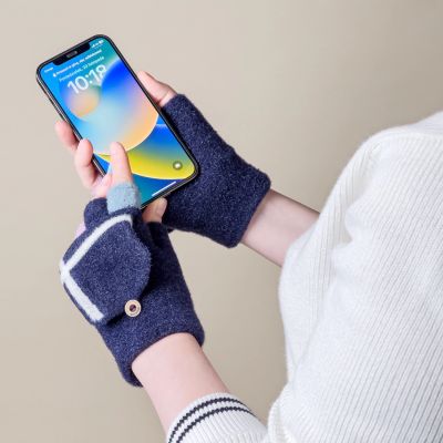 8. Winter-Handyhandschuhe für Damen/Kinder – Schwarz