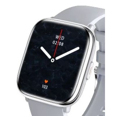 2. myPhone Pastel Smartwatch | Smartwatch | AMOLED | 1,75 Zoll | Wasserdicht | Silbergrau
