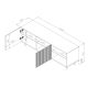 3. TV-Schrank PAFOS 150x40x52 schwarz matt
