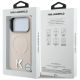 8. Karl Lagerfeld MagSafe Hülle mit geprägtem Ringmuster und Kameo-Logo für iPhone 18 Pro / 17 Pro – Beige