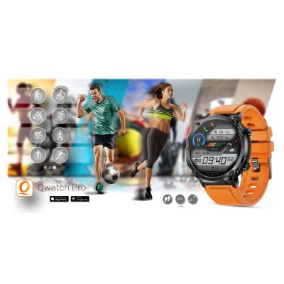 15. Gravity GT21-2 Smartwatch + oranges Silikonarmband