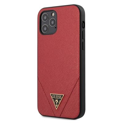 Guess GUHCP12LVSATMLRE iPhone 12 Pro Max 6,7" rot/rotes Hardcase Saffiano