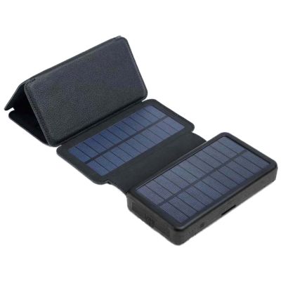 9. POWERNEED Faltbares Solarpanel mit Powerbank PV 9W 20000mAh Li-Poly 2x USB 2A Schwarz ES20000B