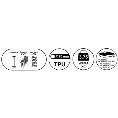 26. 3-PERSONEN-FERIENZELT, AUFBLASBAR, 210 x 210 x 110 CM, ENERO CAMP
