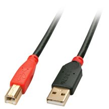 USB-Kabel USB 2.0 15 m USB A USB B Schwarz, Rot