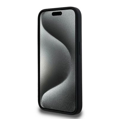 5. Karl Lagerfeld Silikon Karl&Choupette MagSafe Hülle für iPhone 15 Pro – Schwarz