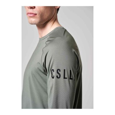 4. CASALL M Rapidry Langarm T-Shirt Salbeigrau
