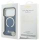 8. Guess IML Script Metal MagSafe Hülle für iPhone 17 Pro - Blau