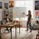 Ergo Office mobiles Whiteboard, Querformat, weiß, einseitig, mit Ablage, Abmessungen 1190 x 790 mm, ER-306