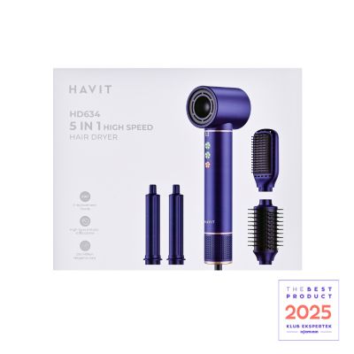 40. Heißluft-Lockenstyler Havit HD634 (4 Aufsätze)