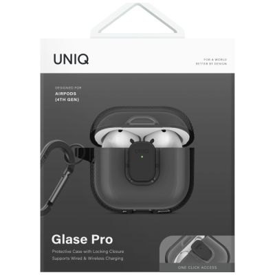 2. Uniq Glase Pro Case für AirPods 4 - Schwarz