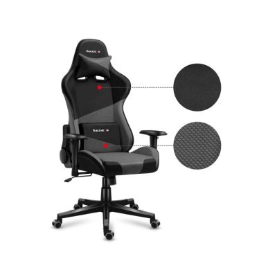 25. Huzaro Force 6.2 Gaming-Stuhl aus grauem Netzgewebe